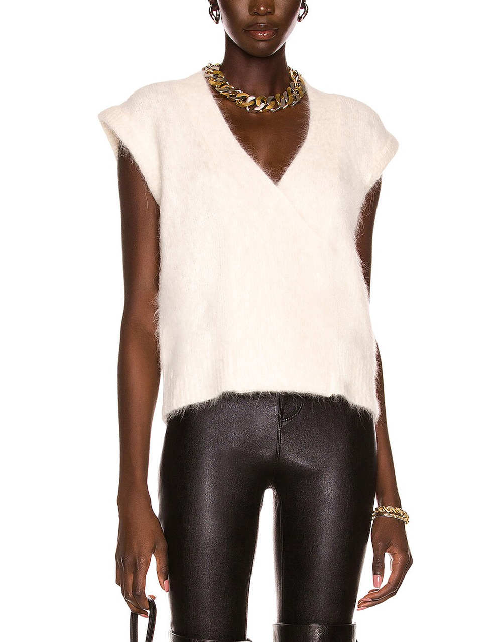 Rta Soft Ivory Maisie Sweater Vest Size S